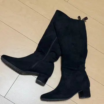 블랙스 스웨이드 롱 부츠 23.0cm