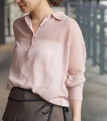 저널 스탠다드 시어 알파카 MIX 니트 폴로 셔츠