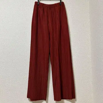 [ RADIATE ] 벽돌색 플리츠 와이드 팬츠