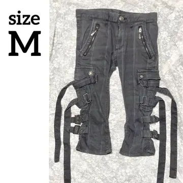 BG-SHO 팬츠 7부 기장 바지 락 펑크 서브컬쳐 지뢰