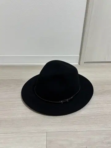 폴카 도트 블랙 울 펠트 햇