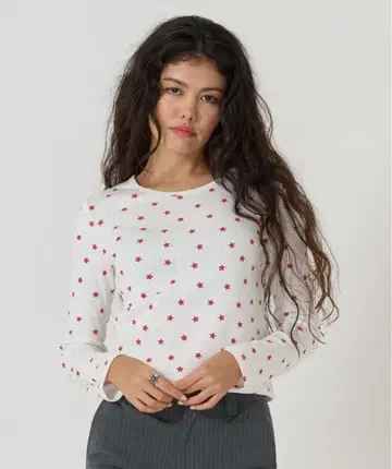 TINA:JOJUN 스타 프린트 롱티