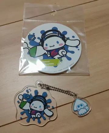 스플래툰 산리오 시나모롤 시나몬 스티커 키링