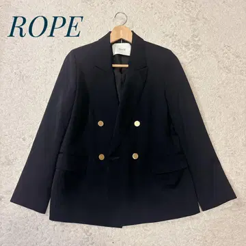 새상품급 ROPE 로페 더블 브레스트 자켓 네이비 골드 버튼
