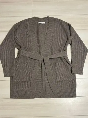 BRACTMENT 리브 가운 가디건 카키 그레이