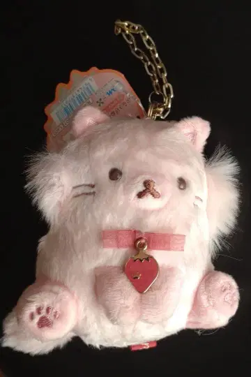 리락쿠마 스트로베리 캣 봉제 인형