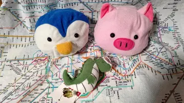 피크닉 월드 변신 봉제 인형 펭귄&돼지 드래곤 키링