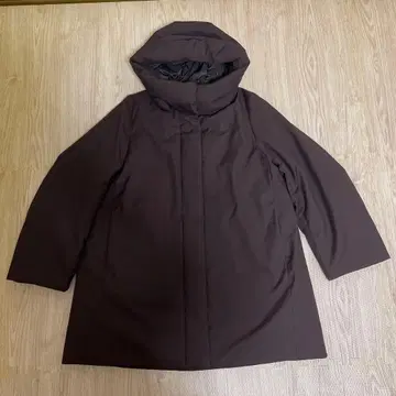 유니클로 하이브리드 다운 코쿤 코트 L 사이즈 보르도