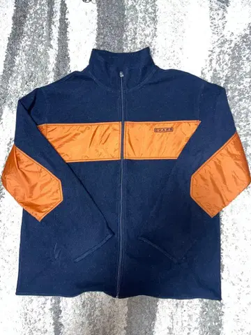 90s CHAPS 플리스 자켓 L 네이비 오렌지