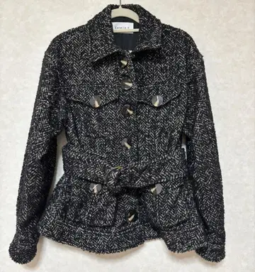 [ 새상품급 ] Estella_k 숏코트 허리 벨트 포함