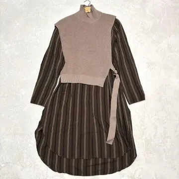 프레이 아이디 니트 베스트 롱 셔츠 실크 캐시미어