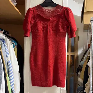 SNIDEL 레드 드레스