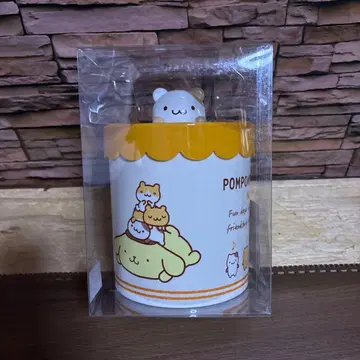 산리오 폼폼푸딩 머핀 원형 캐니스터 소품함 코튼 박스