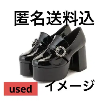 INGNI 잉그 비쥬 버클 통굽 로퍼 블랙 M