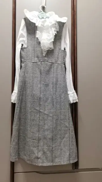 헤링본 무늬 셔츠 원피스