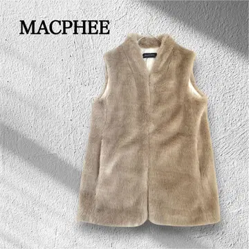 [ 새상품급 ] 맥피 인조 모피 베스트 집업 에코 퍼