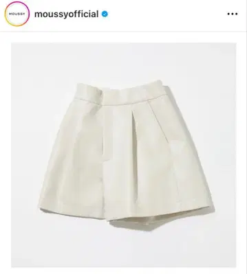 MOUSSYFAUX LEATHER HIGH WAIST HALF PANTS