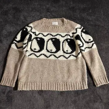 Black Weirdos 음양 니트 스웨터 L