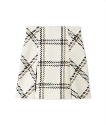 SNIDEL Sustainable 로빙 체크 미니 스커트 아이보리