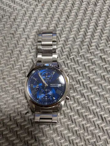 Wrist 블루 크로노그래프 손목시계