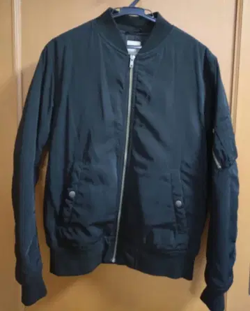 MA-1 스타일 블루종 블랙 BACK NUMBER M 사이즈