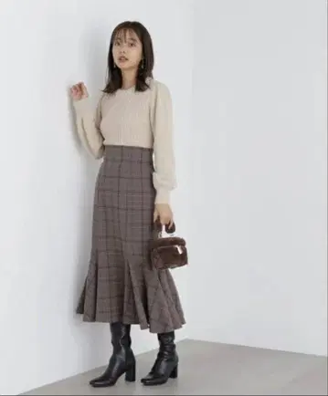 프로포션 바디 드레싱 머메이드 스커트 체크