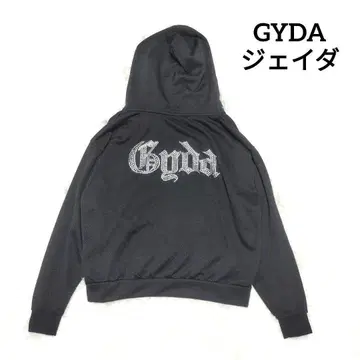 [인기 상품] GYDA 제이다 큐빅 라메 후드티 짧은 기장 갸루 블랙