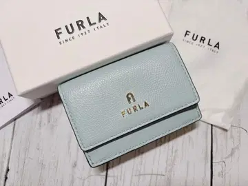 새상품 FURLA 한정 컬러 바빌론 3단 폴더형 지갑 민트 블루