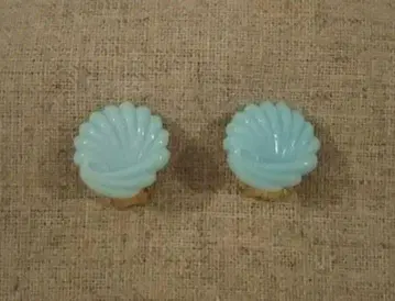 체코제 빈티지 유리 귀찌