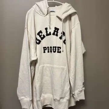 젤라피케 옴 리사이클 쭈리 칼리지 로고 후디 아이보리