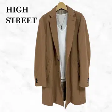 HIGH STREET 체스터 코트 카멜 베이지 계열 멜톤 아우터