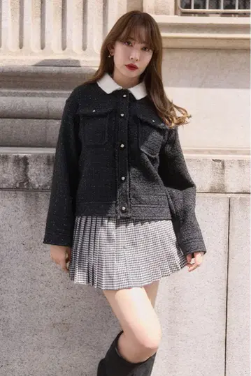 Two-Tone Tweed Jacket