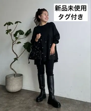 새상품 프로즈 베일 맨투맨 라이크 A라인 펄 플럼 니트