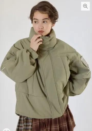 숏 몬스터 코트 vivi 게재 카키 아우터 겉옷