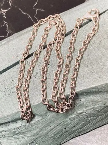 [2-F] Silver925 / 46.3cm 팥 체인 목걸이