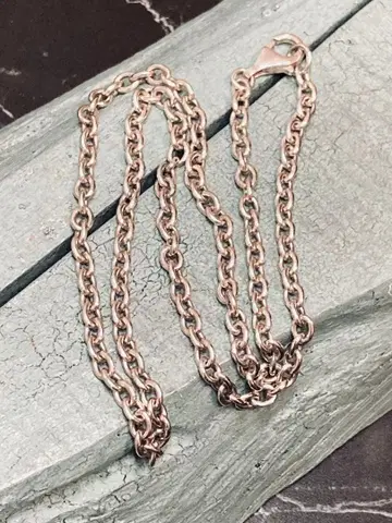 [2-F] Silver925 / 46.3cm 팥 체인 목걸이