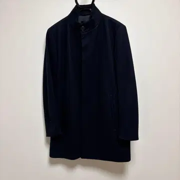 띠어리 울 스탠드 카라 코트, 네이비, S