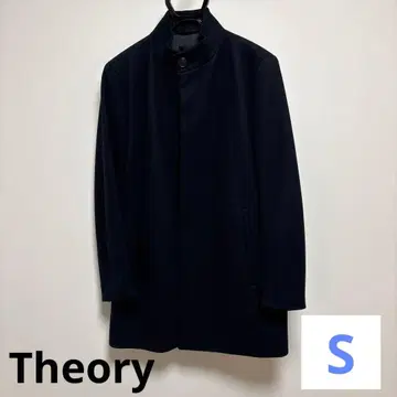 띠어리 울 스탠드 카라 코트, 네이비, S