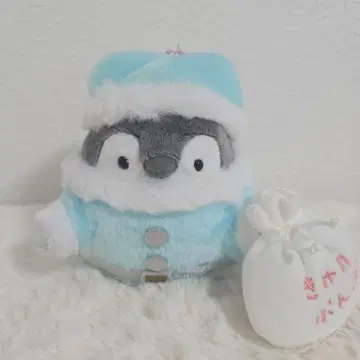 코우펜짱 크리스마스 하늘색 산타 마스코트