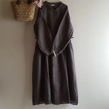 새상품 SM2 레이스 달린 핀턱 면린넨 원피스