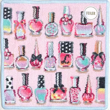 페이러 타월 손수건 라브러리 폴리쉬 페일 핑크 x 블루