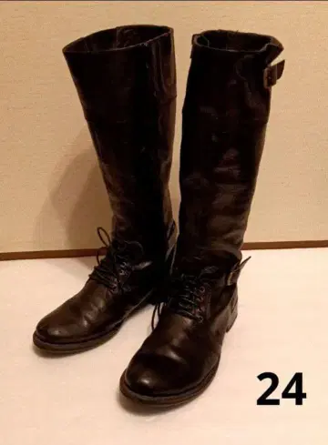 12/16까지 [24] 가죽 부츠 롱 부츠 블랙 키다리 아저씨