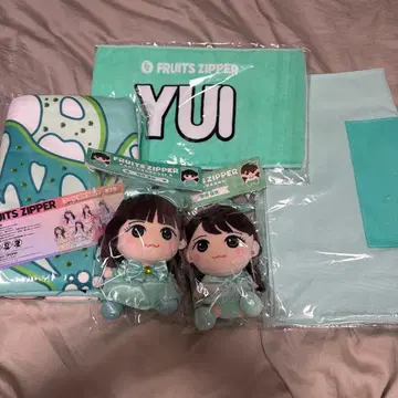 FRUITS ZIPPER YUI 봉제 인형 카와누이 타월 세트