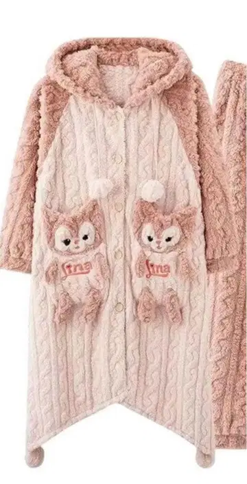 리나벨 인형옷 파자마 후드 부착 니트 파자마 룸웨어 M 사이즈