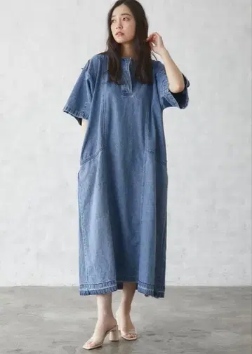 [] 롱 원피스 / 데님