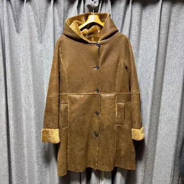 URBAN RESEARCH DOORS 후드 부착 무스탕 코트 방한