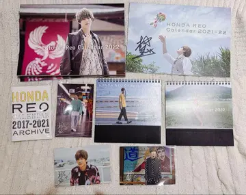 혼다 레오 달력 친필 사인 포함