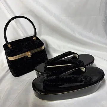 새상품 후리소데용 벨벳 2026년 신상 조리 백 세트 블랙 프리 사이즈