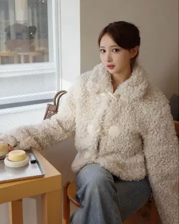 HOLIDAY&HOLIDAY 푸들 퍼 터치 더플 코트 즉시 발송 가능