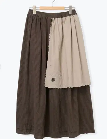 사만사 모스모스 자수 크로스 포함 스커트 블루